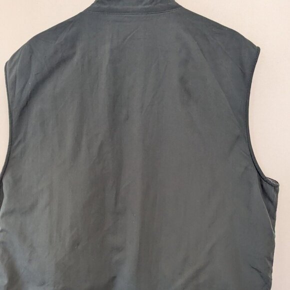 Vintage Abercrombie & Fitch Vest Mens L Green Nylon Fleece Lined Y2K - Picture 11 of 12